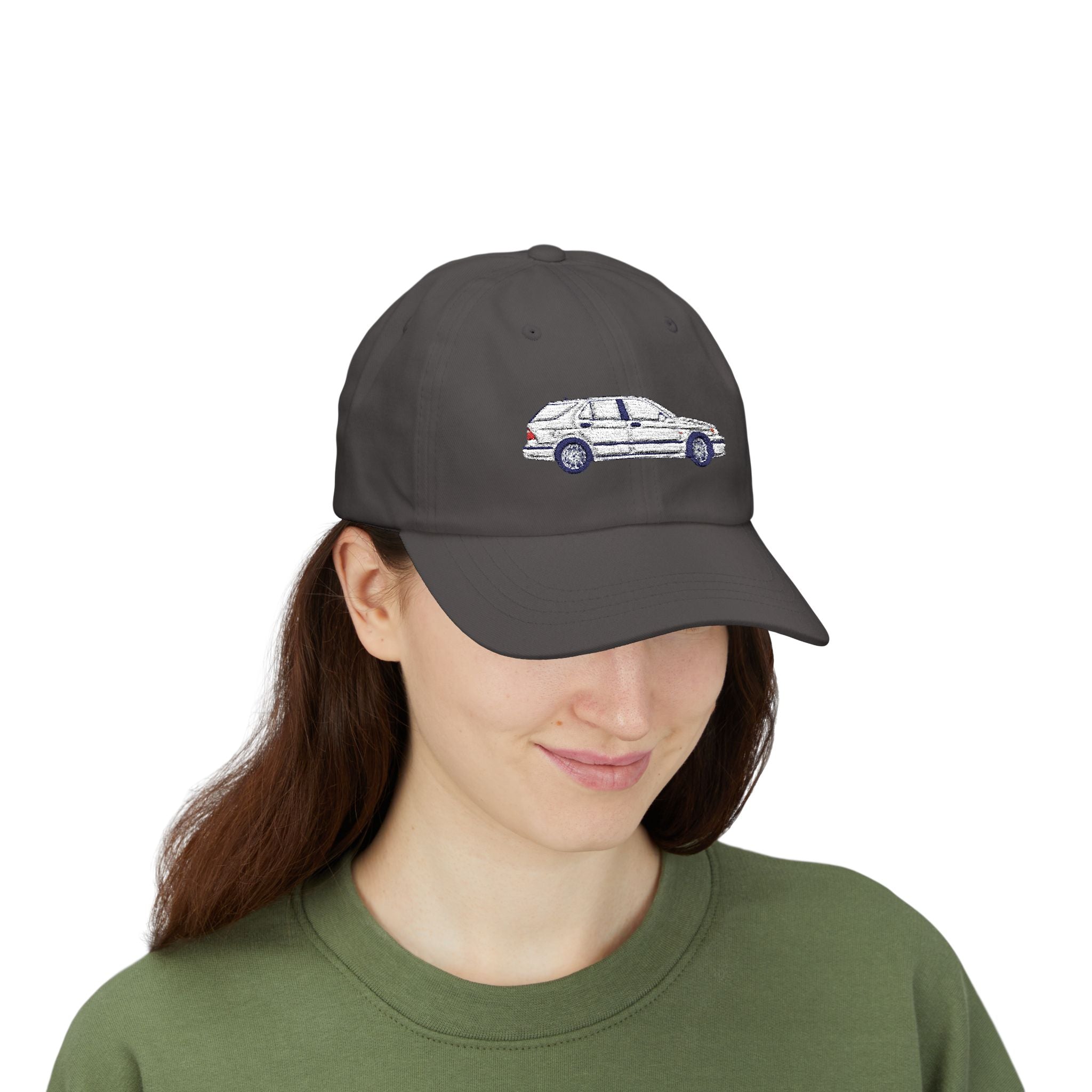 Saab 9-5 OG Aero Wagon Artic White — Car Baseball Hat — Caps