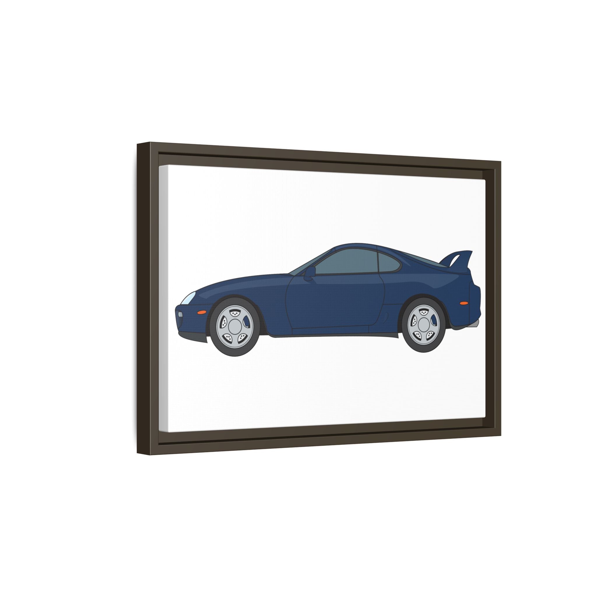 Toyota Supra MK4 Royal Sapphire Art Print — Framed Matte Canvas Wall Decor