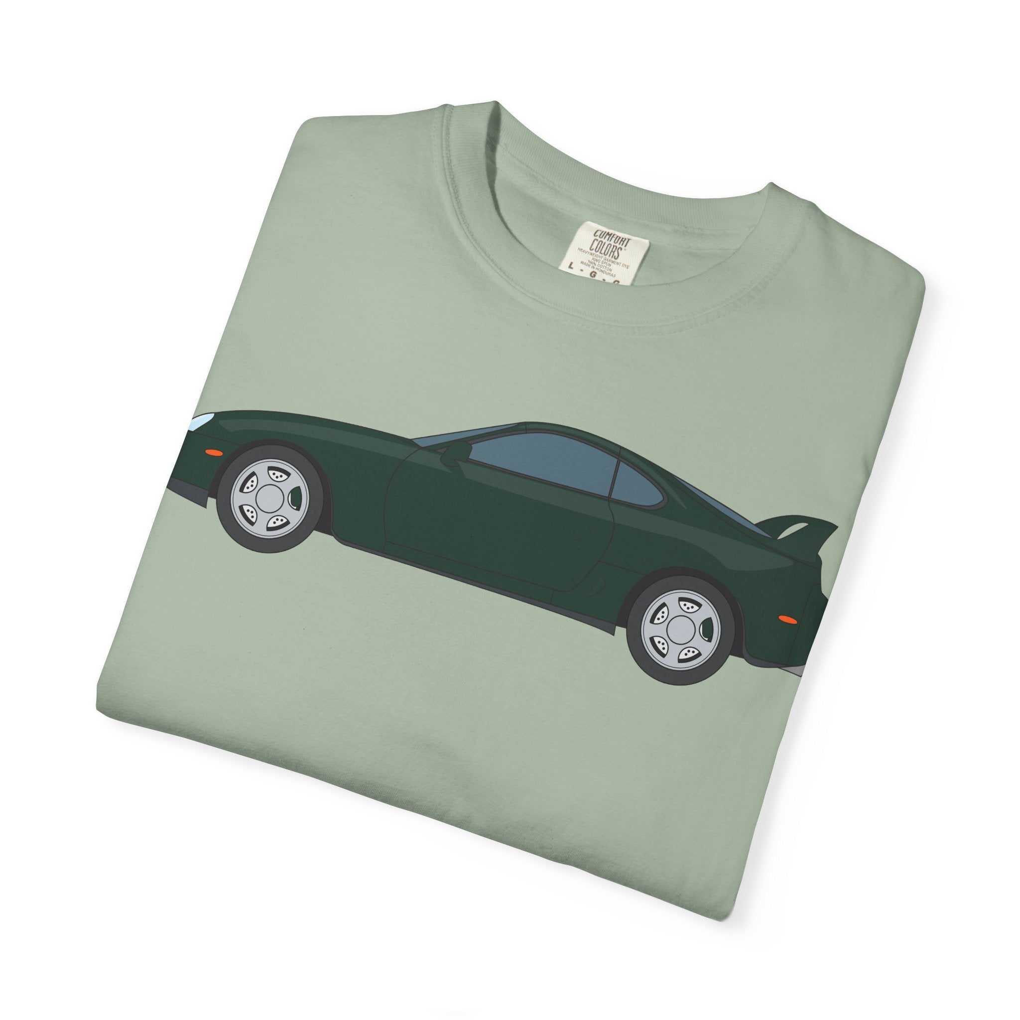 Toyota Supra MK4 Dark Green Mica  — T-Shirt — Retro Car Graphic Tee