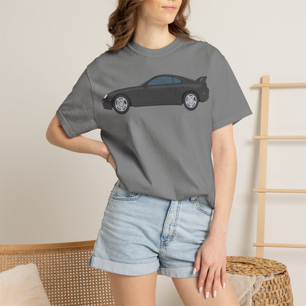 Toyota Supra MK4 Anthracite  — T-Shirt — Retro Car Graphic Tee