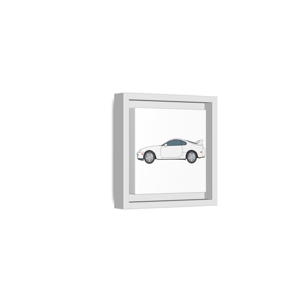 Toyota Supra MK4 Super White ll Art Print — Framed Matte Canvas Wall Decor