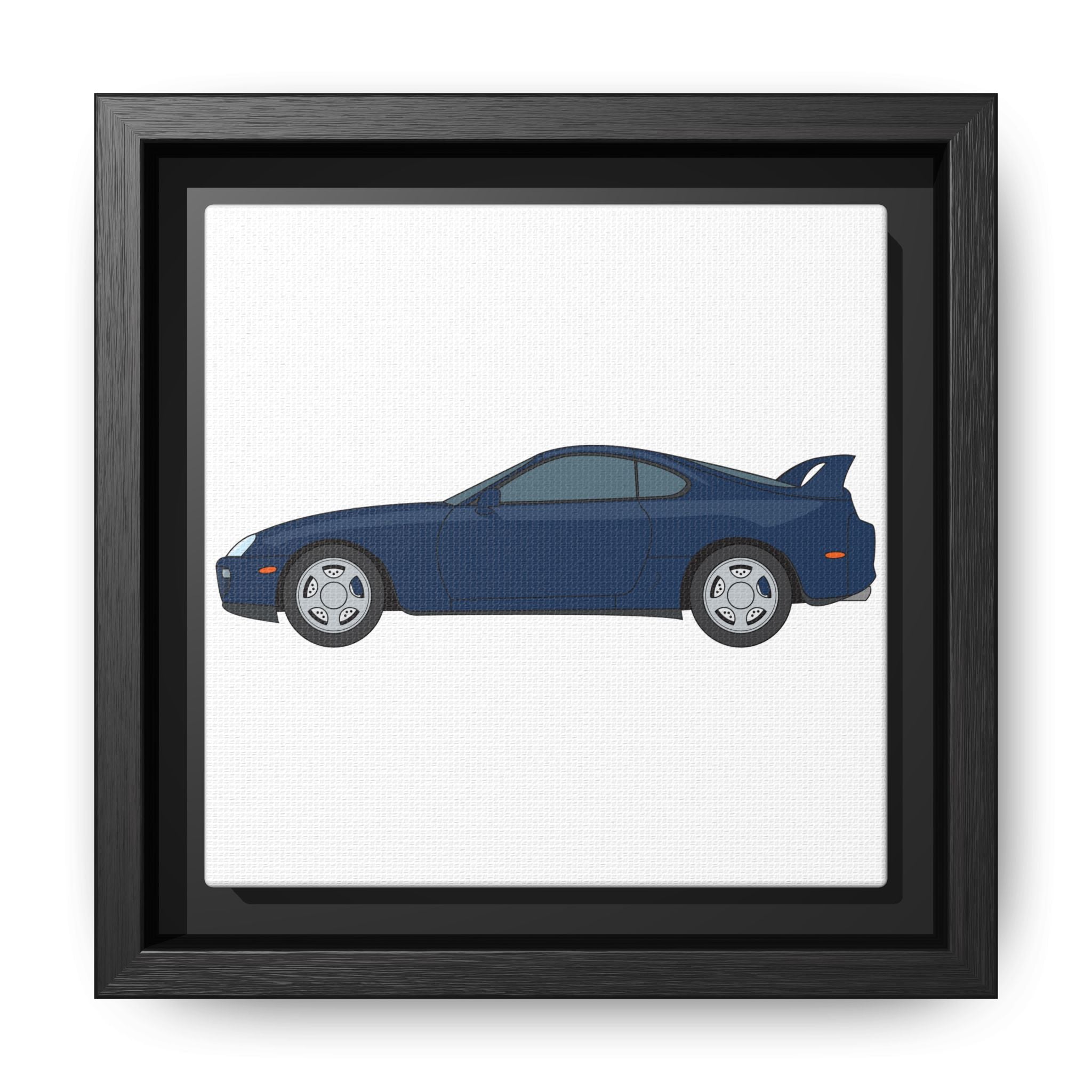 Toyota Supra MK4 Royal Sapphire Art Print — Framed Matte Canvas Wall Decor