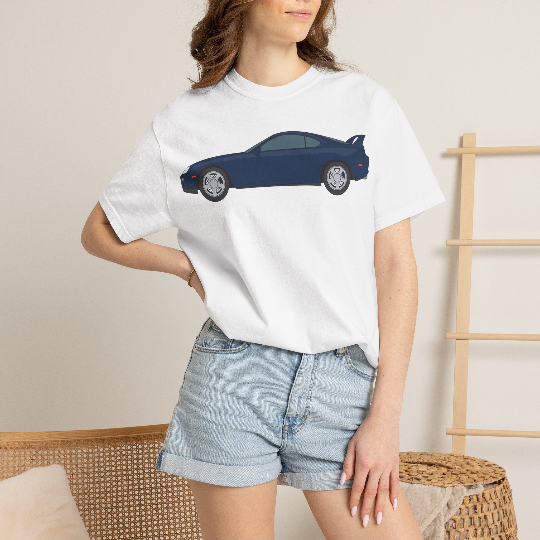 Toyota Supra MK4 Royal Sapphire  — T-Shirt — Retro Car Graphic Tee