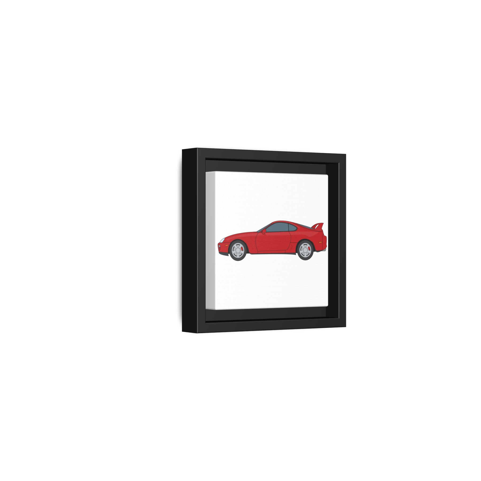Toyota Supra MK4 Super Red ll Art Print — Framed Matte Canvas Wall Decor