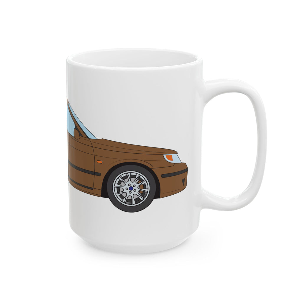 Saab 9-5 OG Aero Wagon Hazelnut Metallic — Ceramic Mug — Coffee Cup (11oz & 15oz)