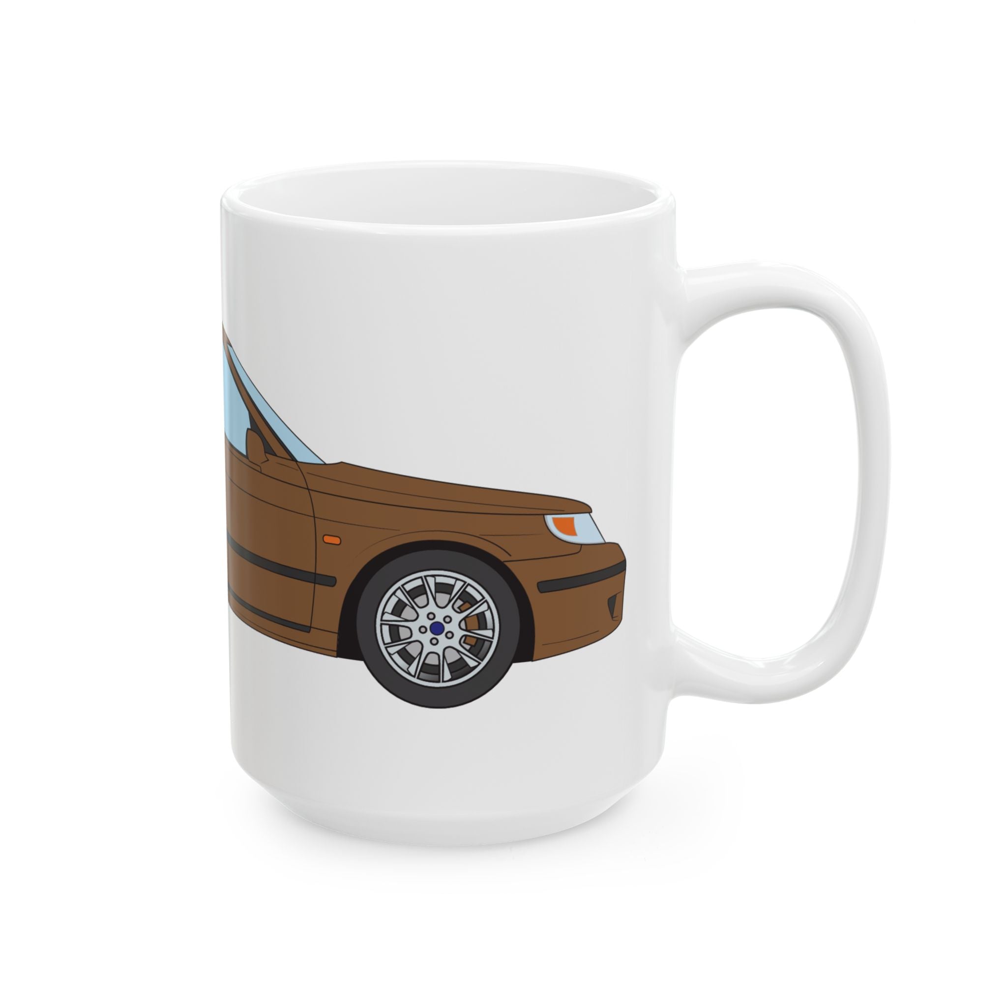 Saab 9-5 OG Aero Wagon Hazelnut Metallic — Ceramic Mug — Coffee Cup (11oz & 15oz)