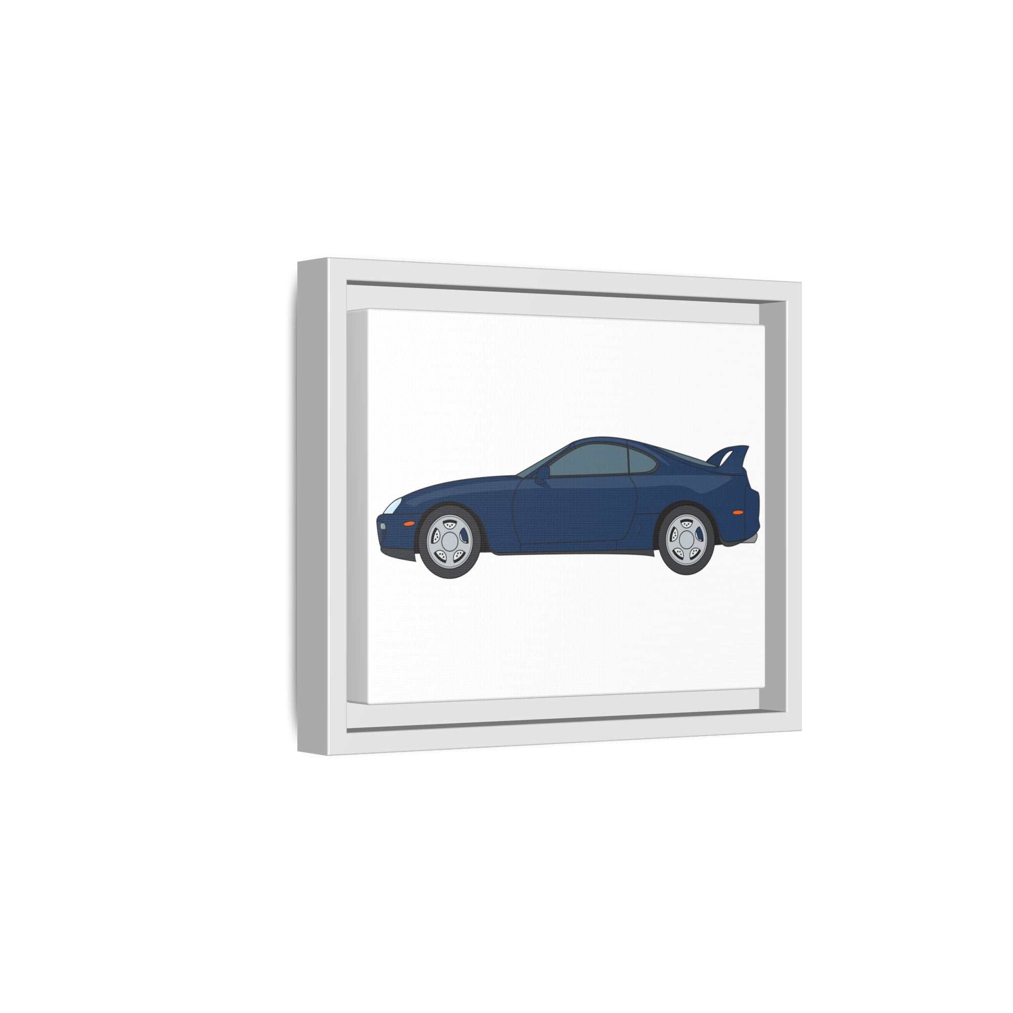 Toyota Supra MK4 Royal Sapphire Art Print — Framed Matte Canvas Wall Decor
