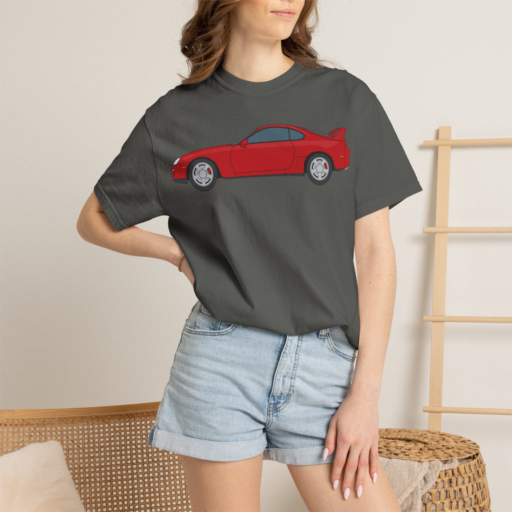Toyota Supra MK4 Super Red ll  — T-Shirt — Retro Car Graphic Tee