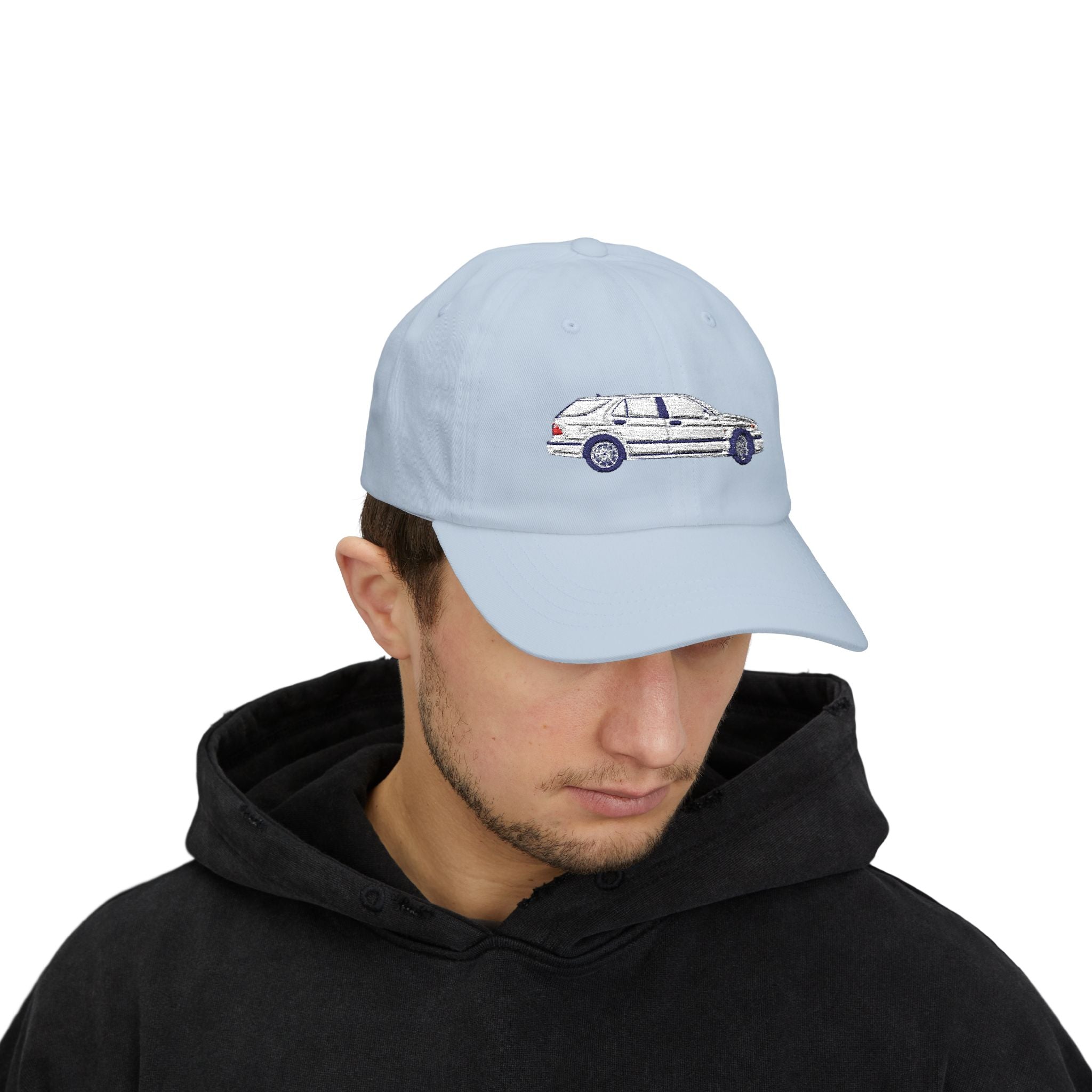 Saab 9-5 OG Aero Wagon Artic White — Car Baseball Hat — Caps