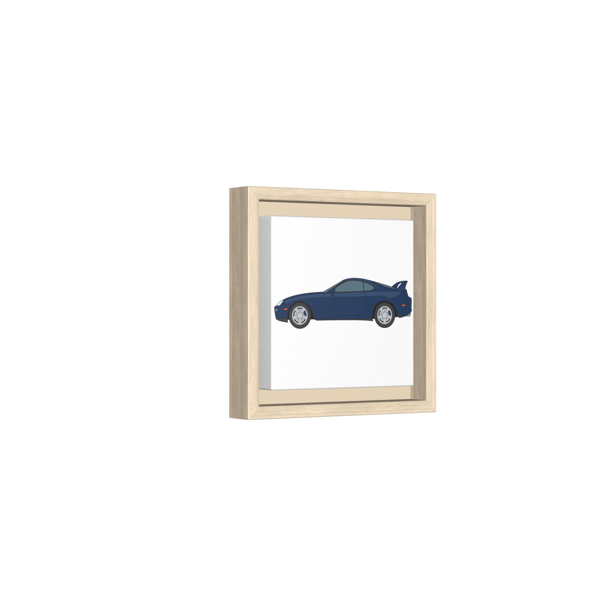 Toyota Supra MK4 Royal Sapphire Art Print — Framed Matte Canvas Wall Decor
