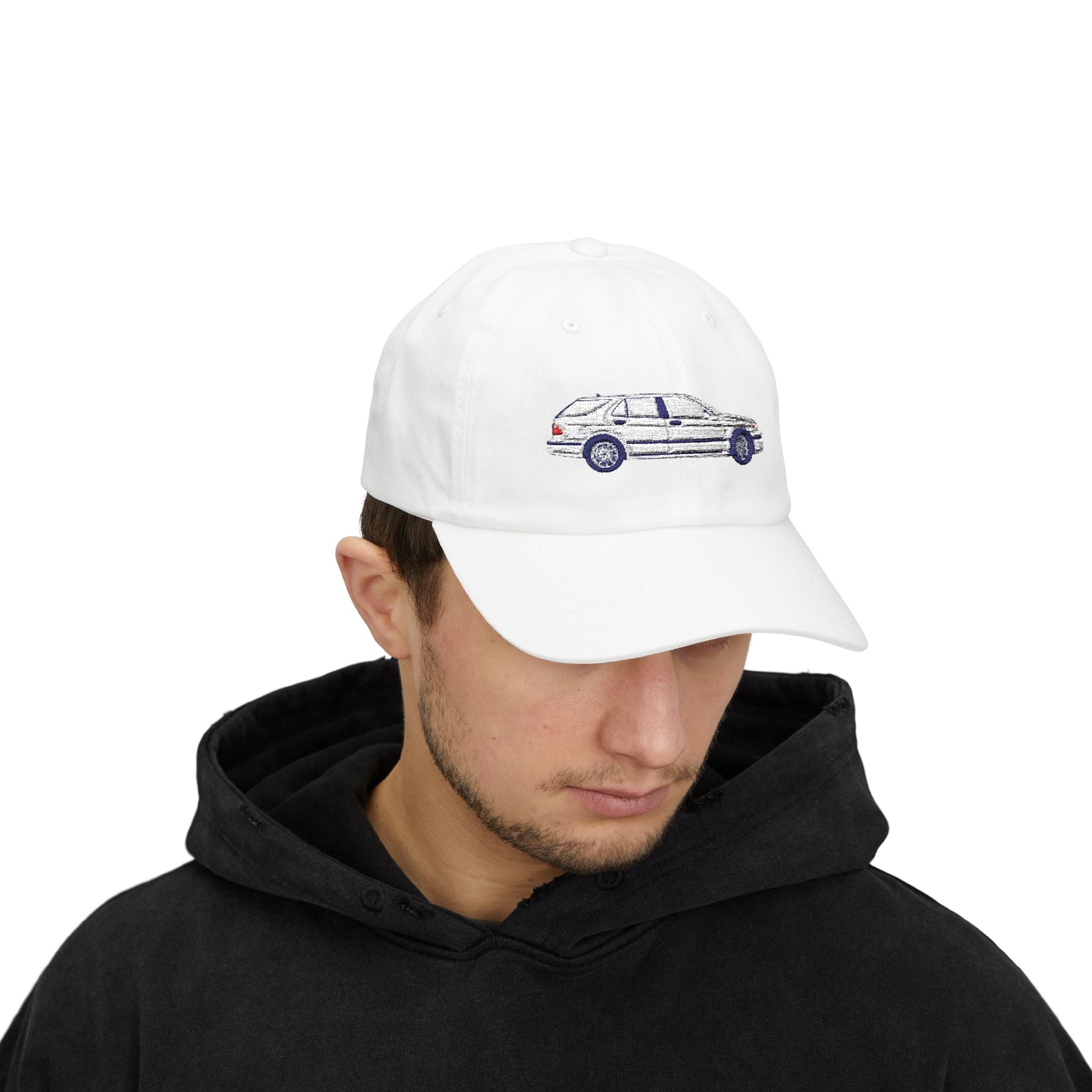 Saab 9-5 OG Aero Wagon Artic White — Car Baseball Hat — Caps
