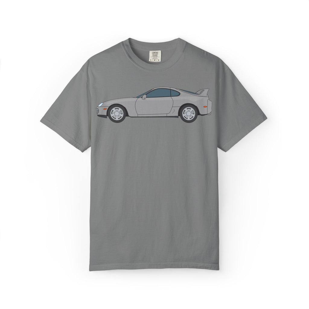 Toyota Supra MK4 Silver Metallic  — T-Shirt — Retro Car Graphic Tee