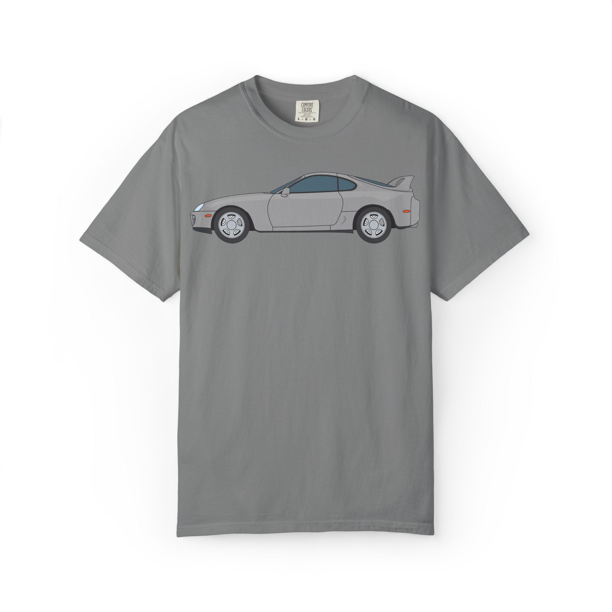 Toyota Supra MK4 Silver Metallic  — T-Shirt — Retro Car Graphic Tee