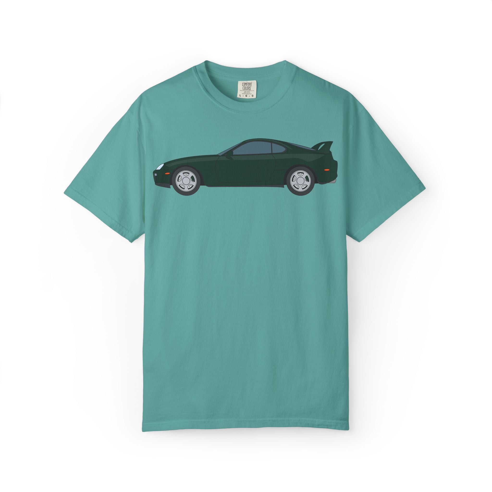 Toyota Supra MK4 Dark Green Mica  — T-Shirt — Retro Car Graphic Tee