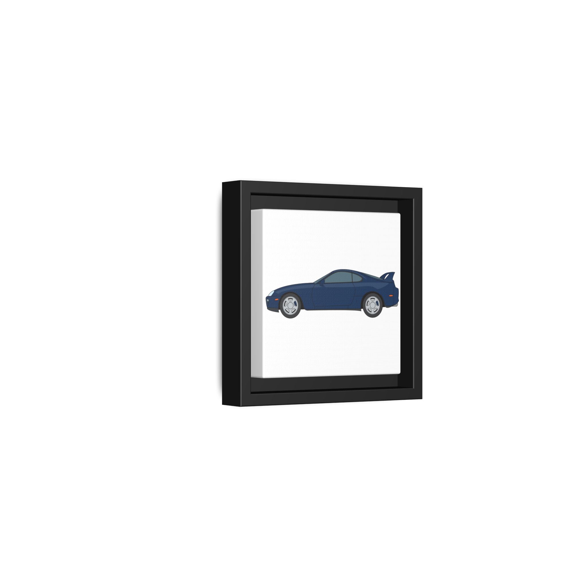 Toyota Supra MK4 Royal Sapphire Art Print — Framed Matte Canvas Wall Decor