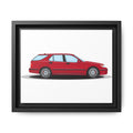 Saab 9-5 OG Aero Wagon Laser Red Art Print — Framed Matte Canvas Wall Decor