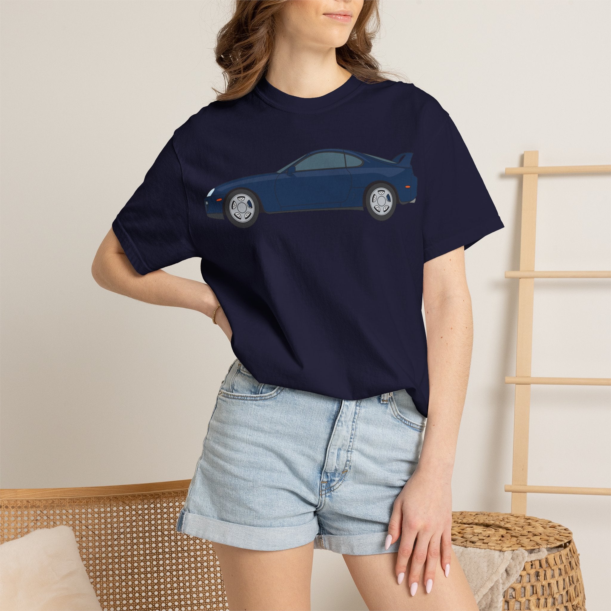 Toyota Supra MK4 Royal Sapphire  — T-Shirt — Retro Car Graphic Tee
