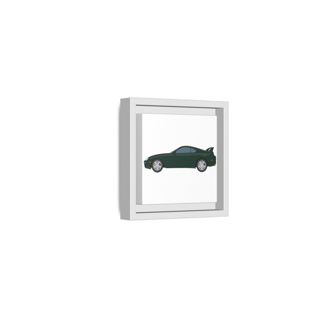 Toyota Supra MK4 Dark Green Mica Art Print — Framed Matte Canvas Wall Decor