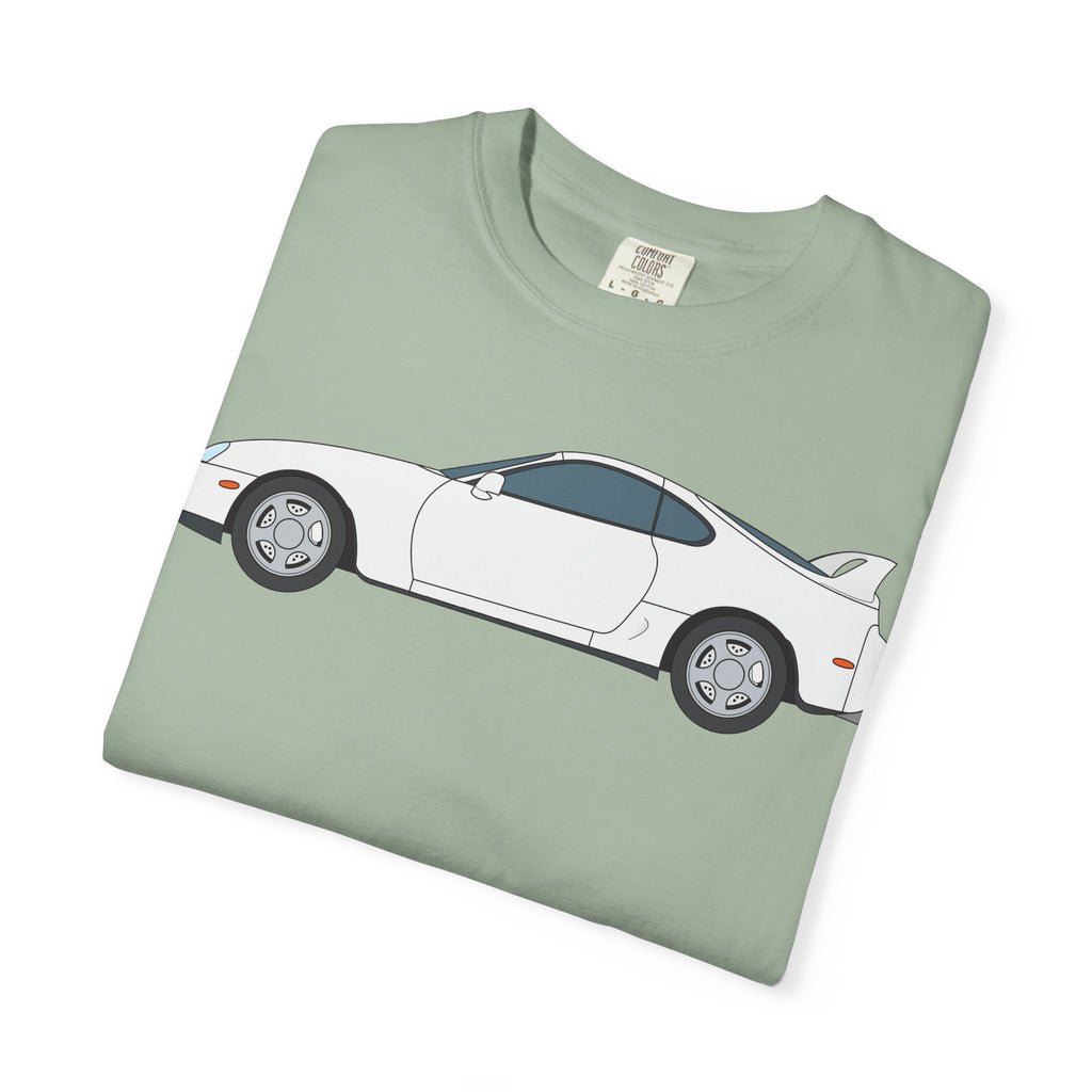Toyota Supra MK4 Super White ll  — T-Shirt — Retro Car Graphic Tee