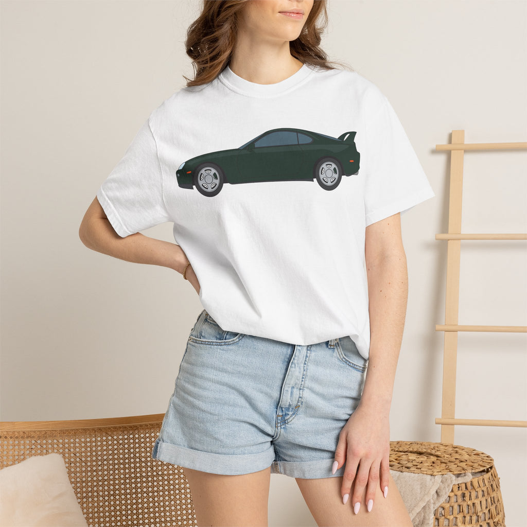 Toyota Supra MK4 Dark Green Mica  — T-Shirt — Retro Car Graphic Tee