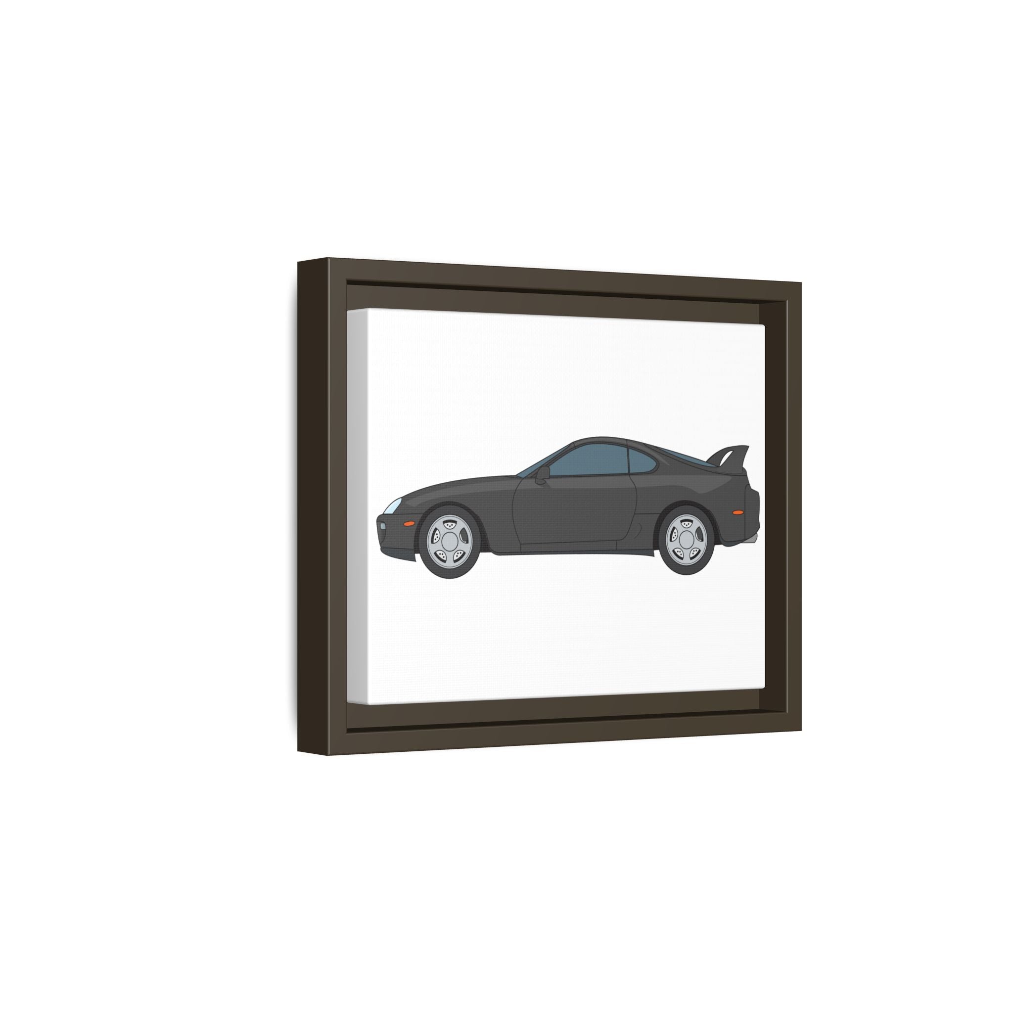 Toyota Supra MK4 Anthracite Art Print — Framed Matte Canvas Wall Decor