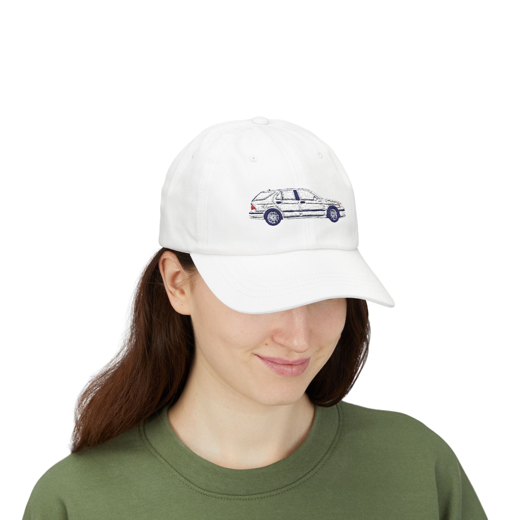 Saab 9-5 OG Aero Wagon Artic White — Car Baseball Hat — Caps