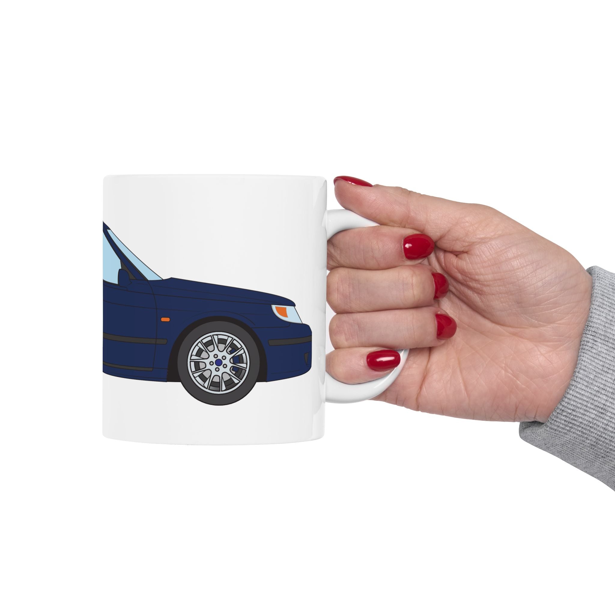 Saab 9-5 OG Aero Wagon Midnight Blue — Ceramic Mug — Coffee Cup (11oz & 15oz)