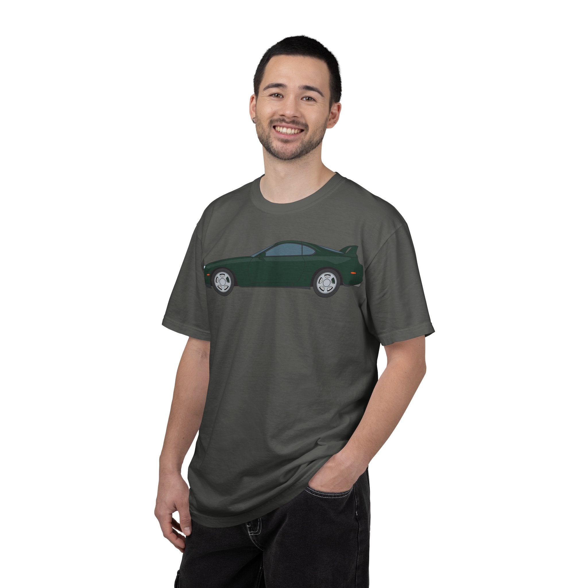 Toyota Supra MK4 Dark Green Mica  — T-Shirt — Retro Car Graphic Tee