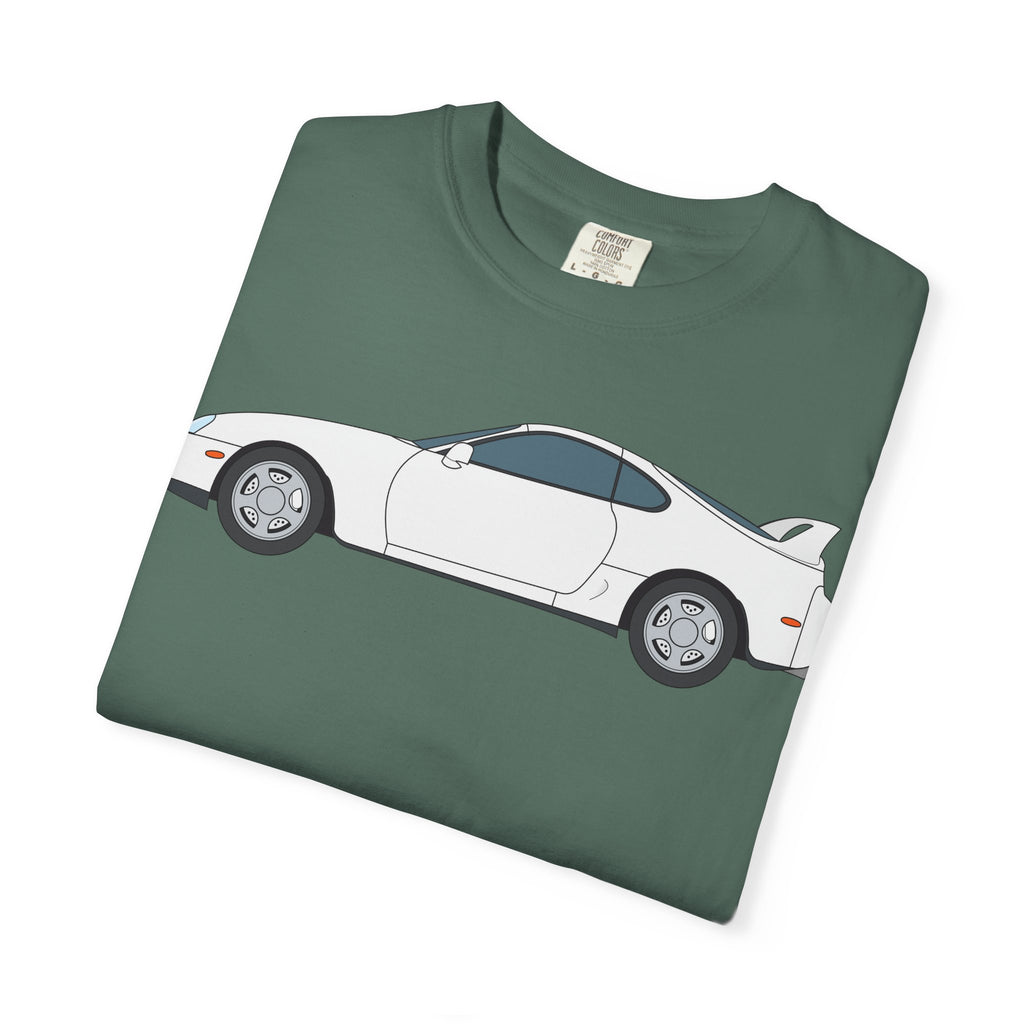 Toyota Supra MK4 Super White ll  — T-Shirt — Retro Car Graphic Tee