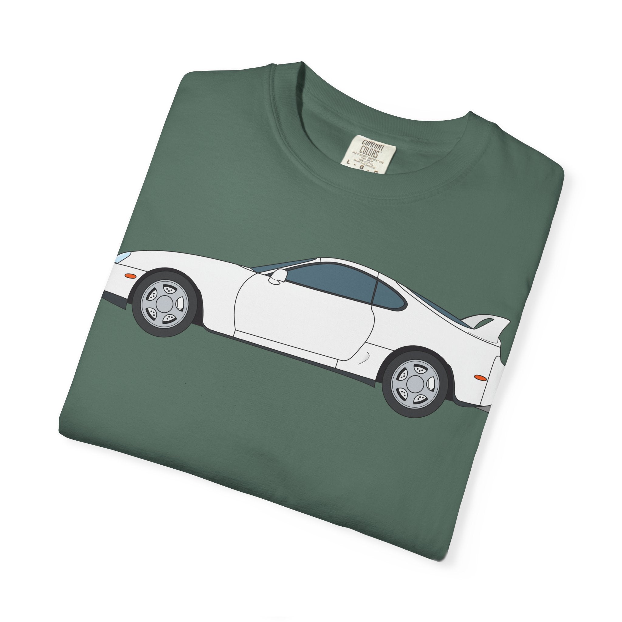 Toyota Supra MK4 Super White ll  — T-Shirt — Retro Car Graphic Tee