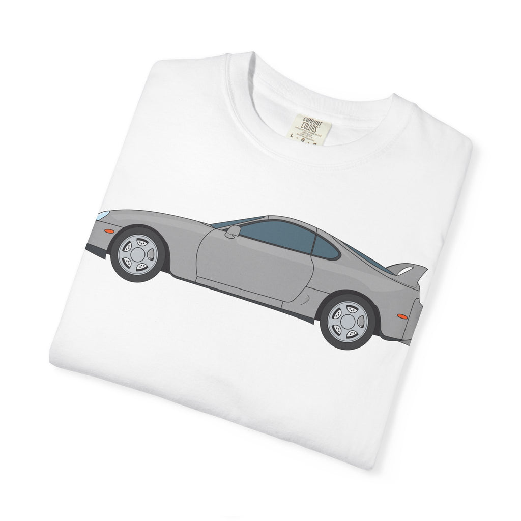 Toyota Supra MK4 Silver Metallic  — T-Shirt — Retro Car Graphic Tee