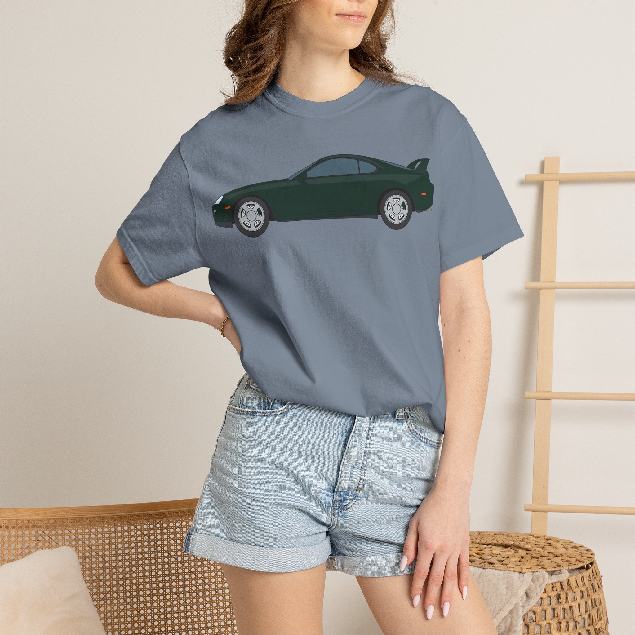 Toyota Supra MK4 Dark Green Mica  — T-Shirt — Retro Car Graphic Tee