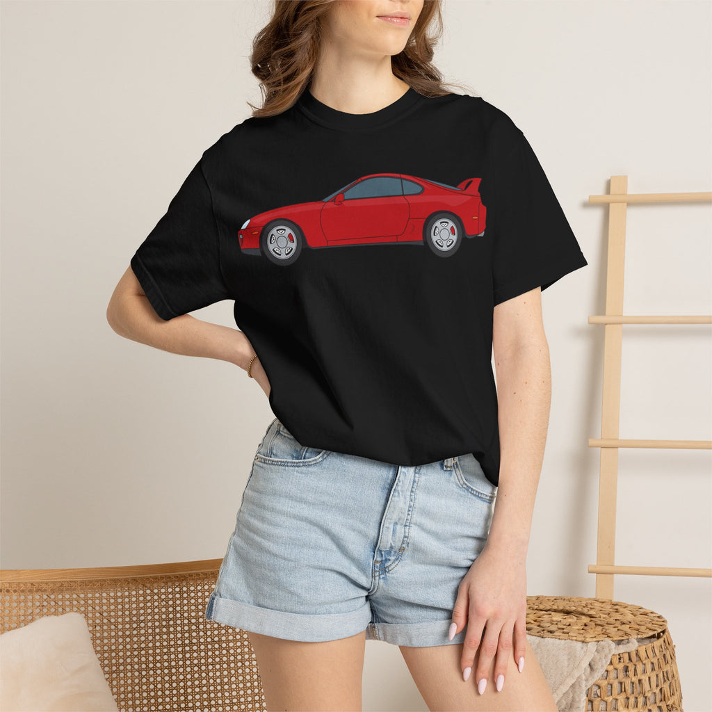 Toyota Supra MK4 Super Red ll  — T-Shirt — Retro Car Graphic Tee