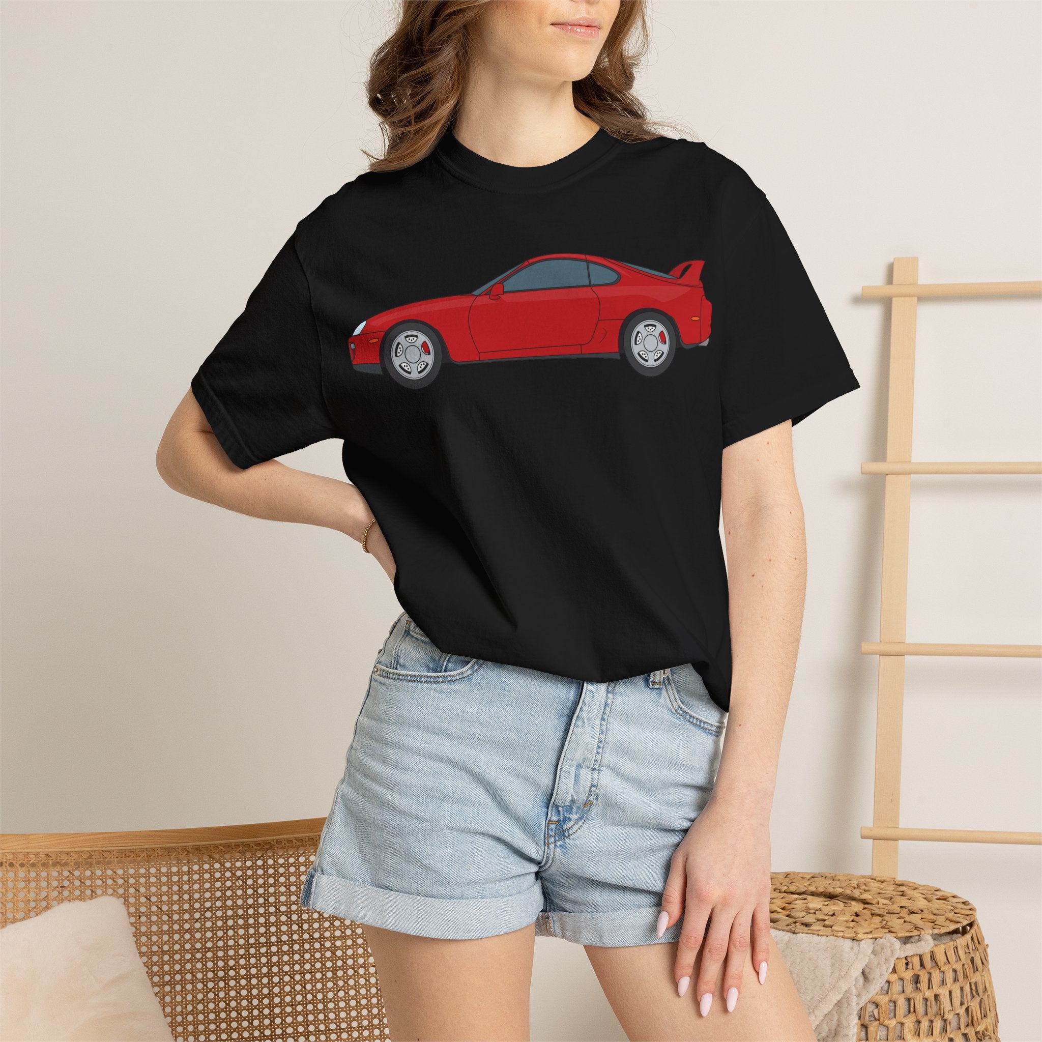 Toyota Supra MK4 Super Red ll  — T-Shirt — Retro Car Graphic Tee