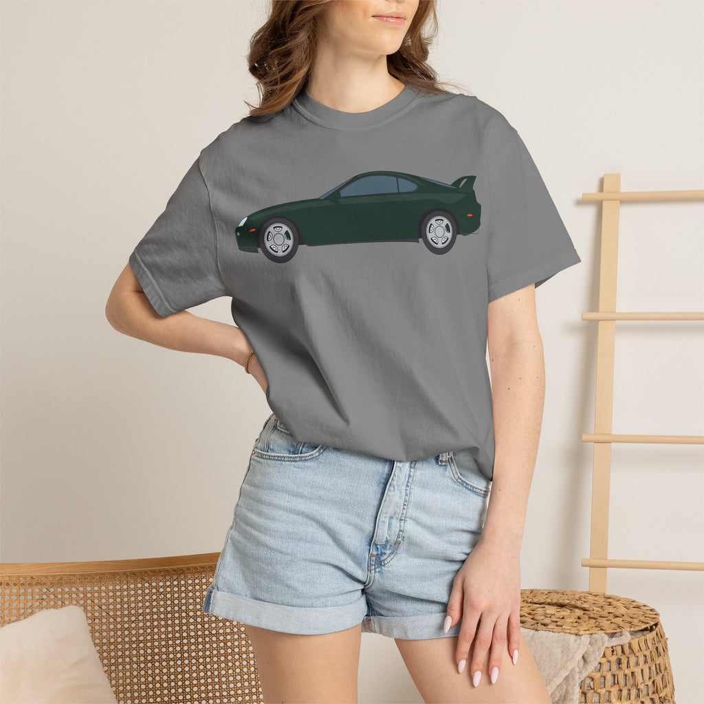Toyota Supra MK4 Dark Green Mica  — T-Shirt — Retro Car Graphic Tee
