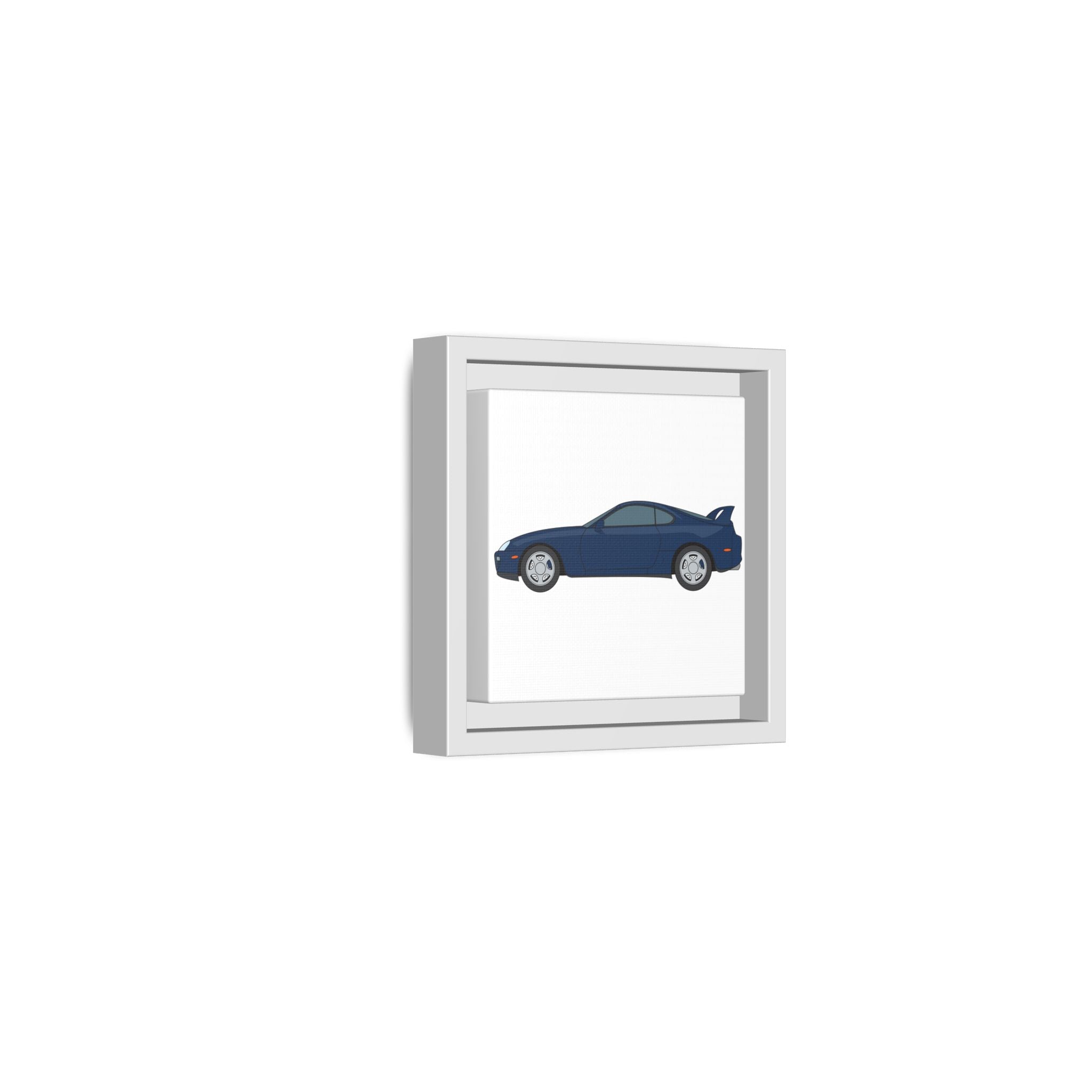 Toyota Supra MK4 Royal Sapphire Art Print — Framed Matte Canvas Wall Decor