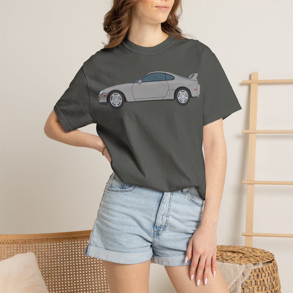Toyota Supra MK4 Silver Metallic  — T-Shirt — Retro Car Graphic Tee