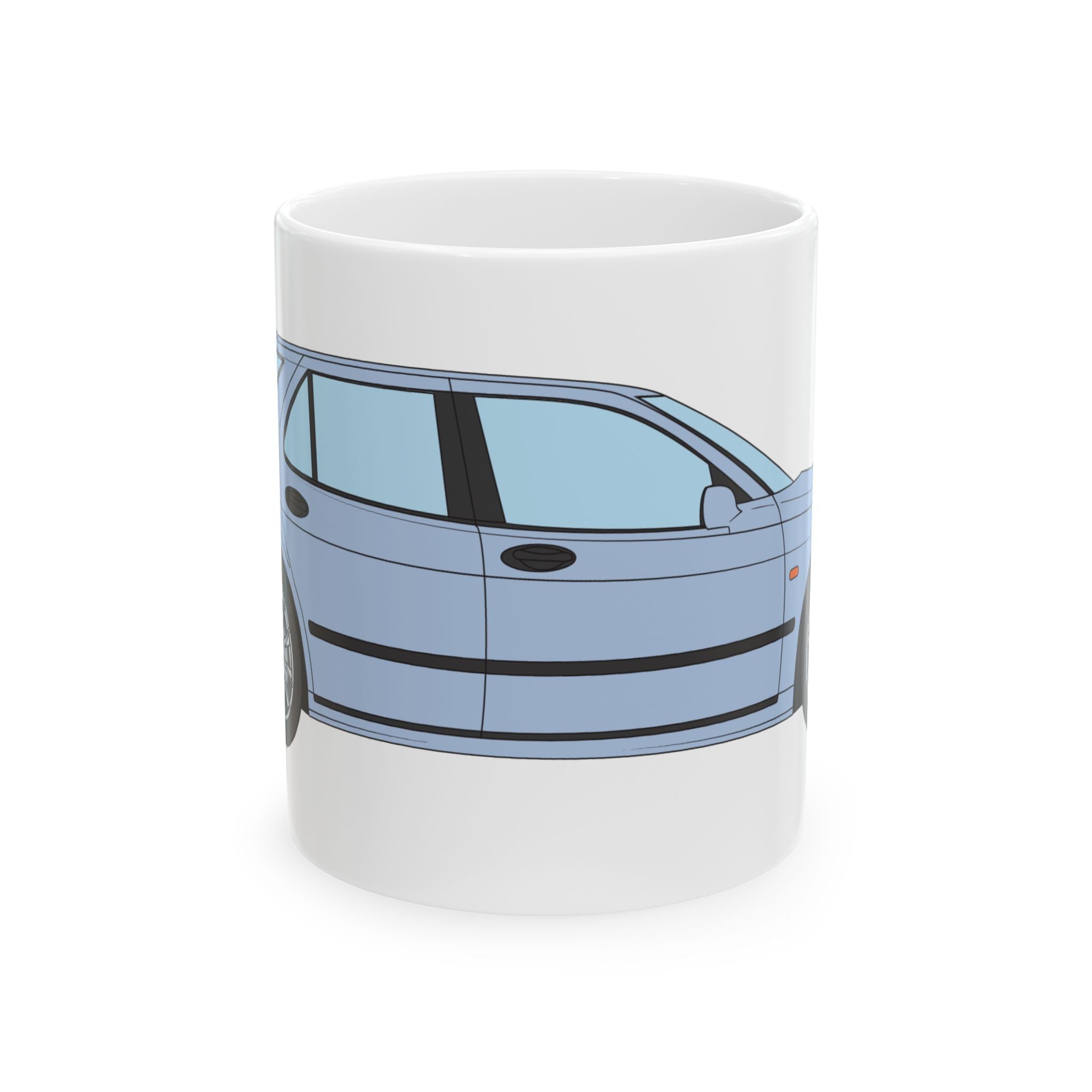 Saab 9-5 OG Aero Wagon Ice Blue — Ceramic Mug — Coffee Cup (11oz & 15oz)