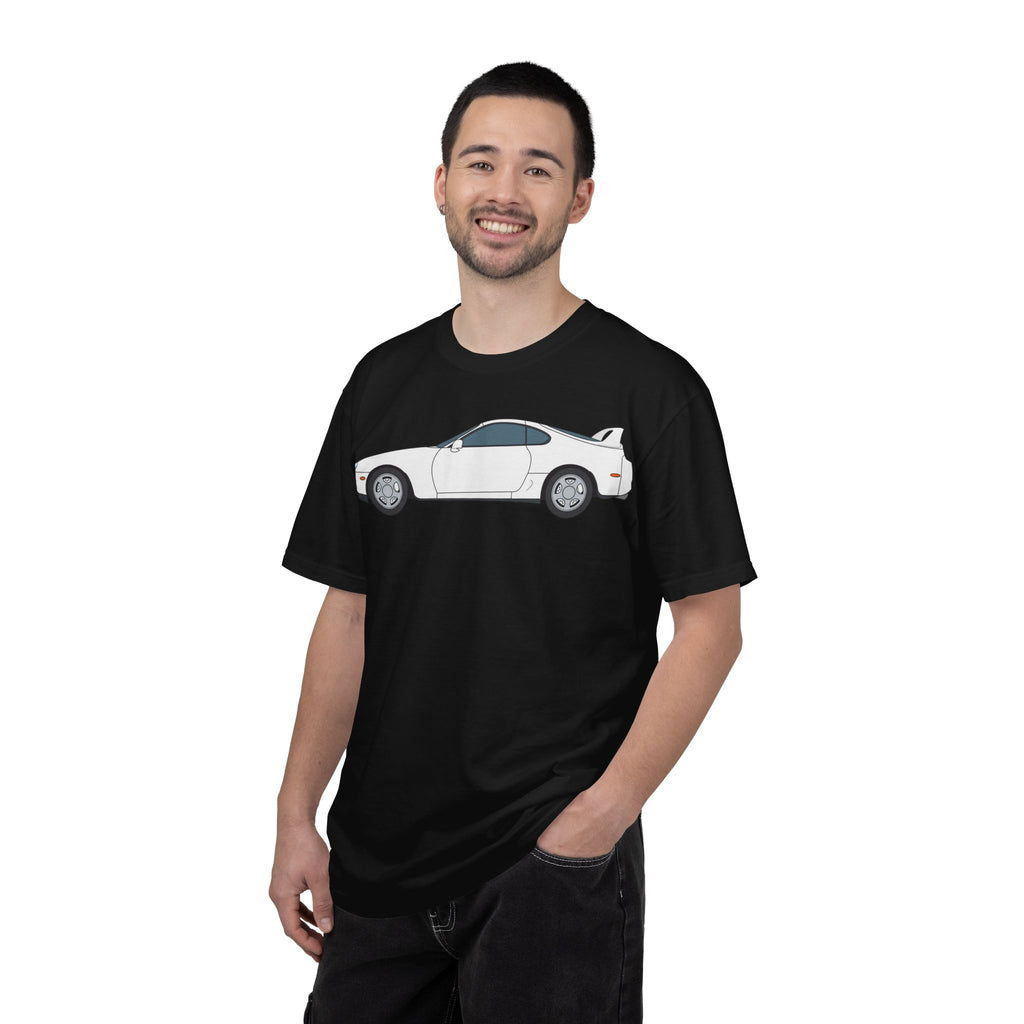 Toyota Supra MK4 Super White ll  — T-Shirt — Retro Car Graphic Tee