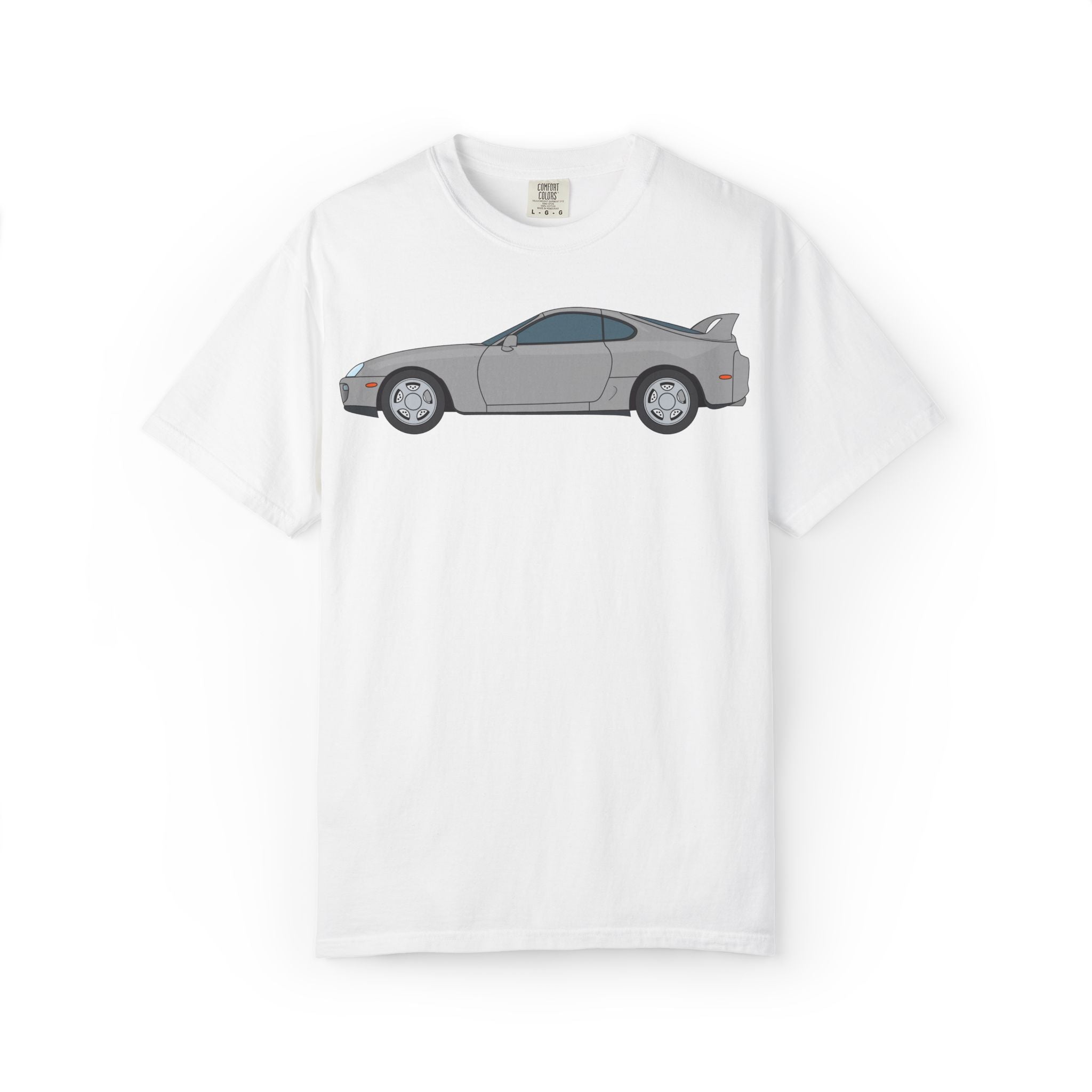 Toyota Supra MK4 Silver Metallic  — T-Shirt — Retro Car Graphic Tee