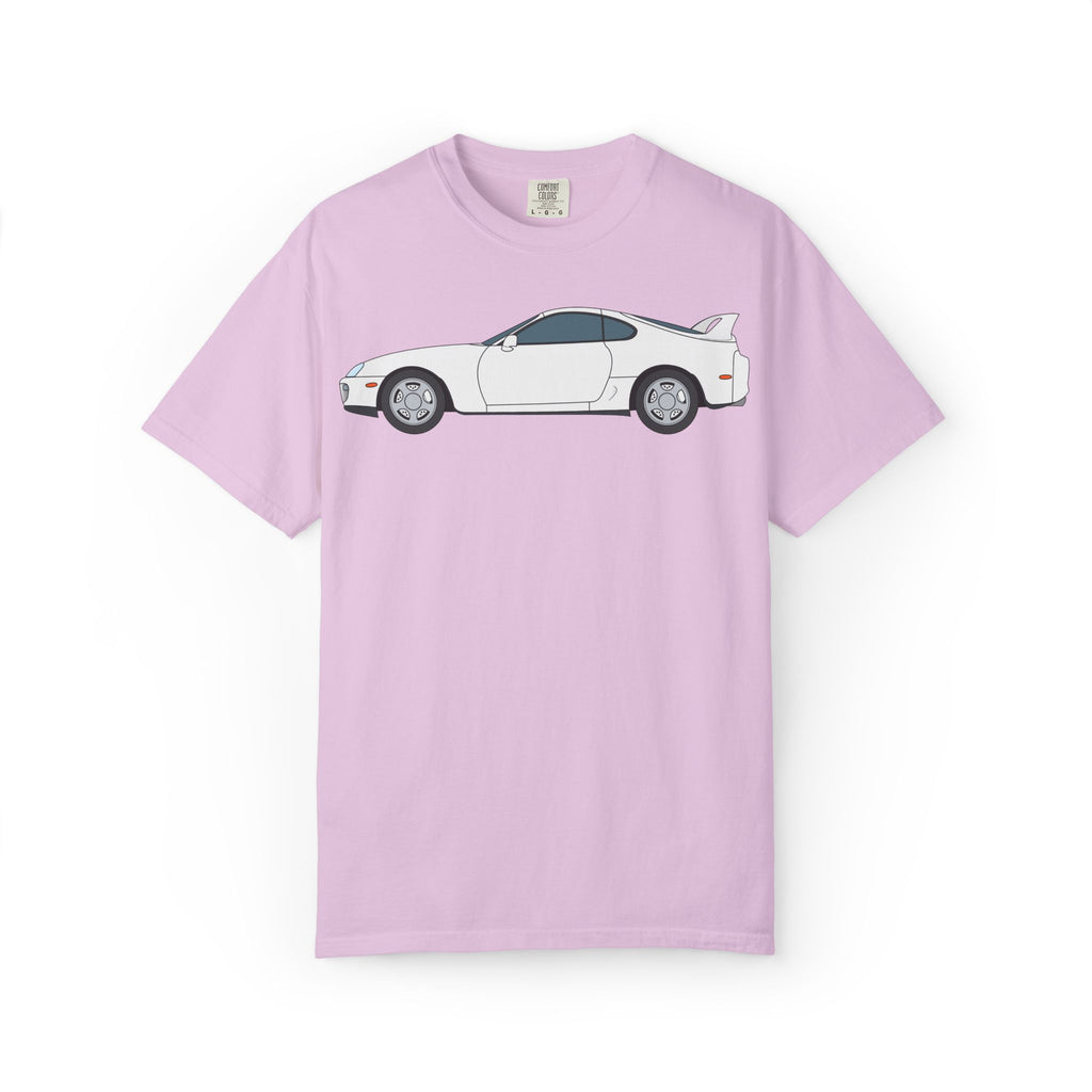 Toyota Supra MK4 Super White ll  — T-Shirt — Retro Car Graphic Tee