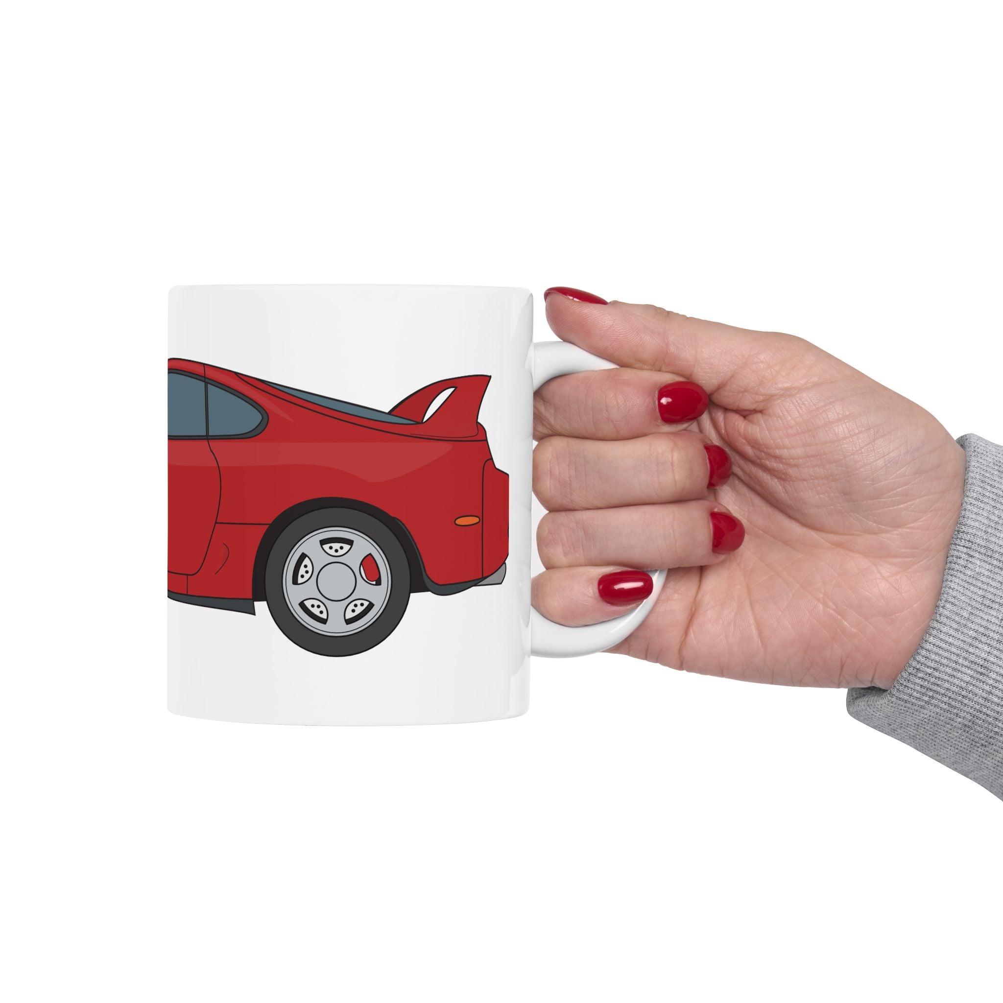 Toyota Supra MK4 Super Red ll — Ceramic Mug — Coffee Cup (11oz & 15oz)