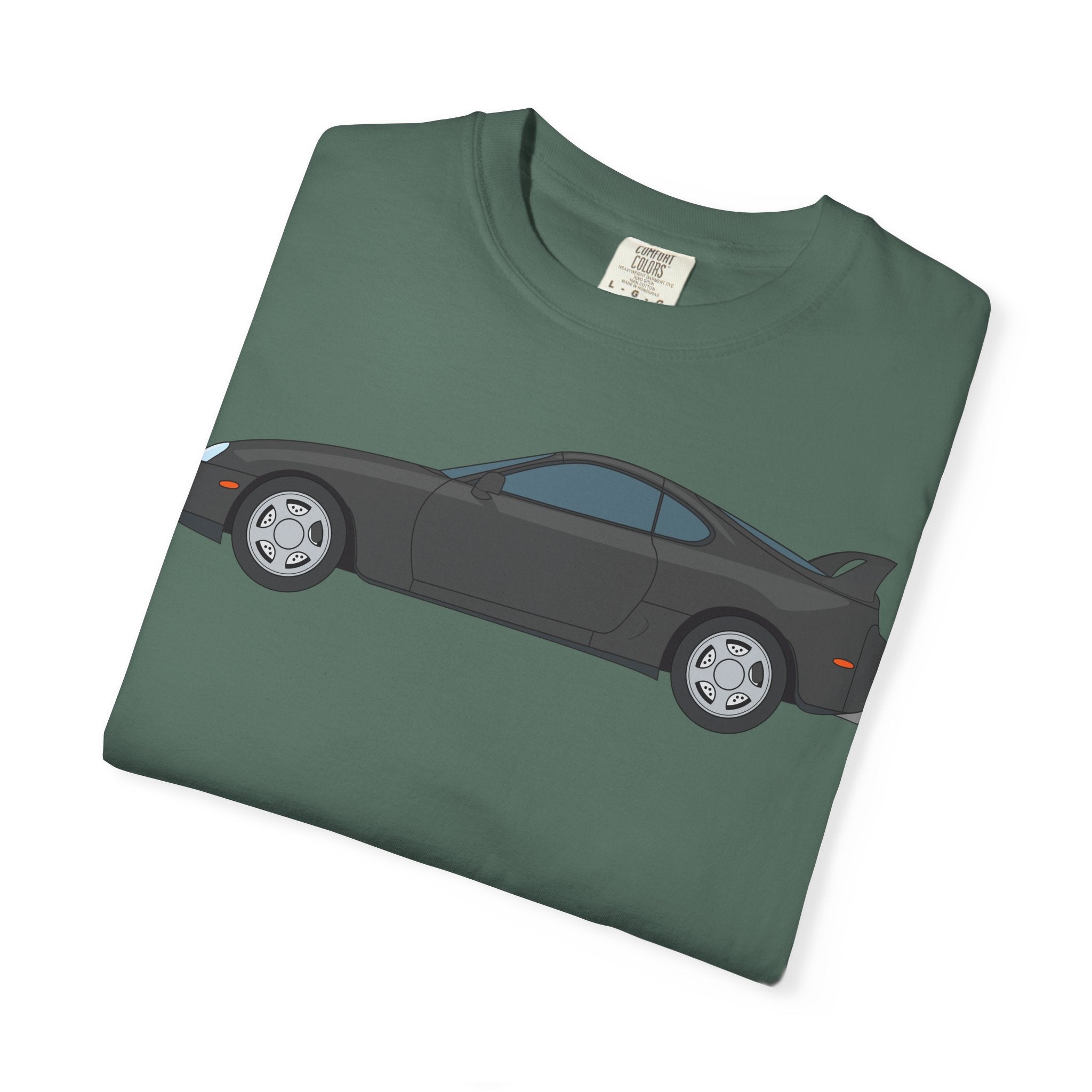 Toyota Supra MK4 Anthracite  — T-Shirt — Retro Car Graphic Tee