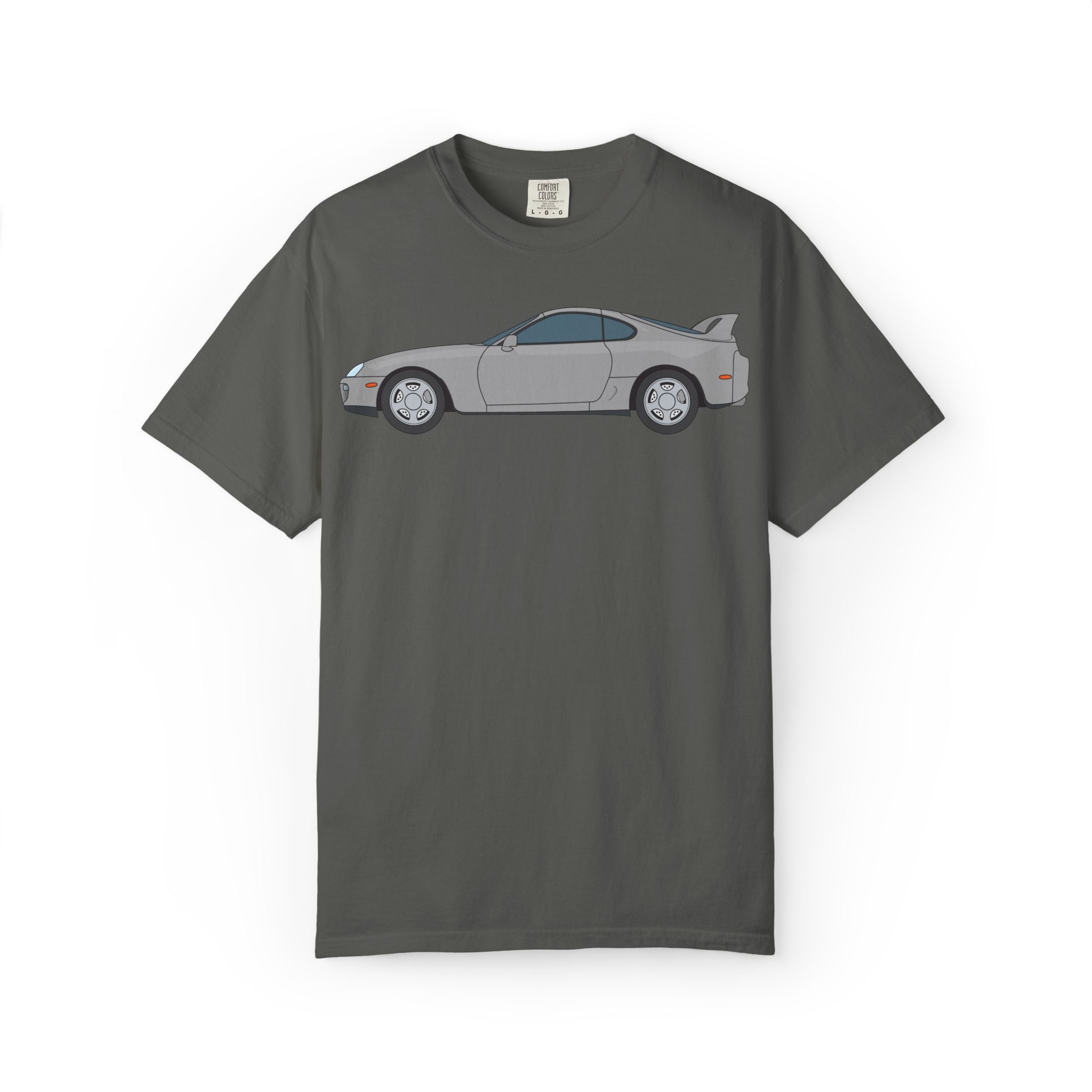 Toyota Supra MK4 Silver Metallic  — T-Shirt — Retro Car Graphic Tee