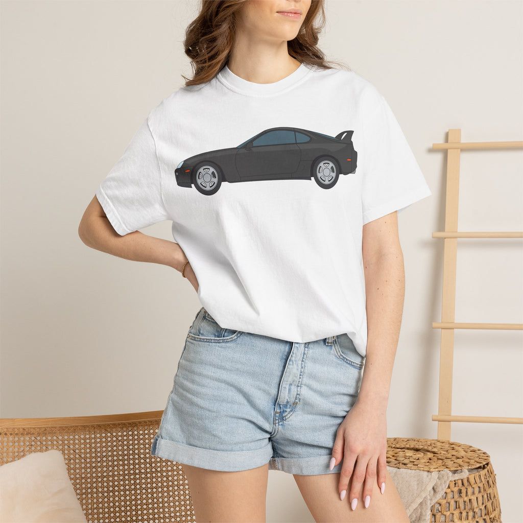 Toyota Supra MK4 Anthracite  — T-Shirt — Retro Car Graphic Tee