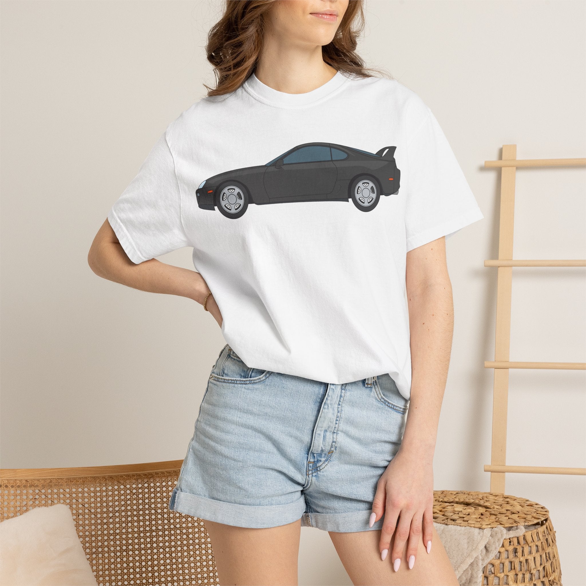 Toyota Supra MK4 Anthracite  — T-Shirt — Retro Car Graphic Tee