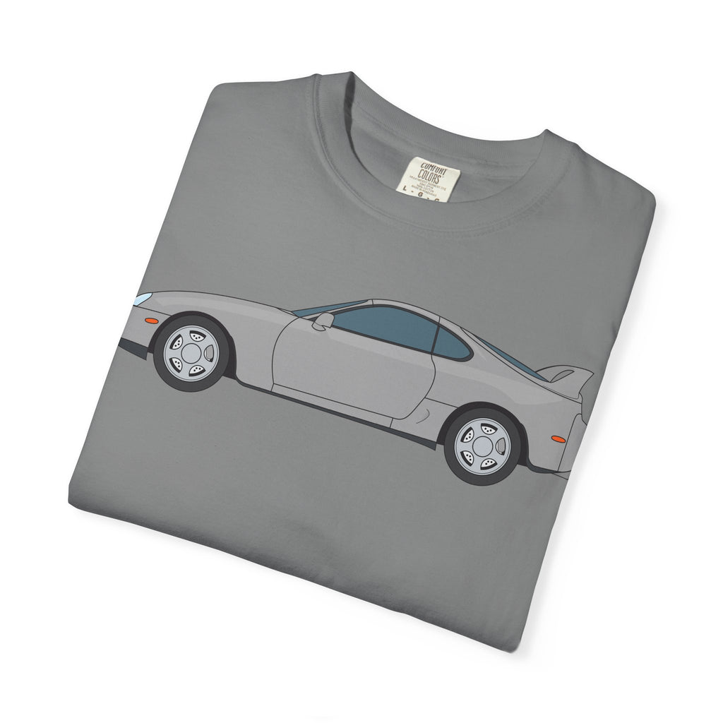 Toyota Supra MK4 Silver Metallic  — T-Shirt — Retro Car Graphic Tee