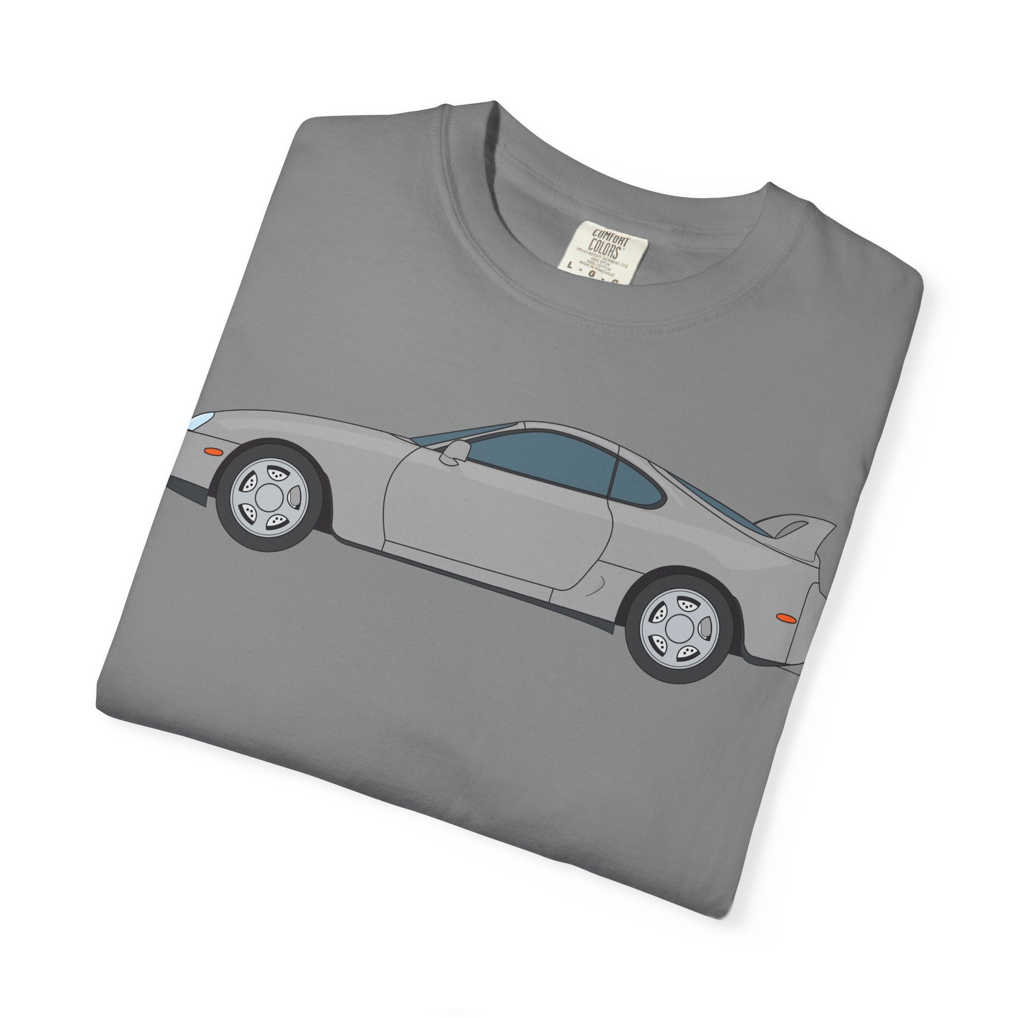 Toyota Supra MK4 Silver Metallic  — T-Shirt — Retro Car Graphic Tee