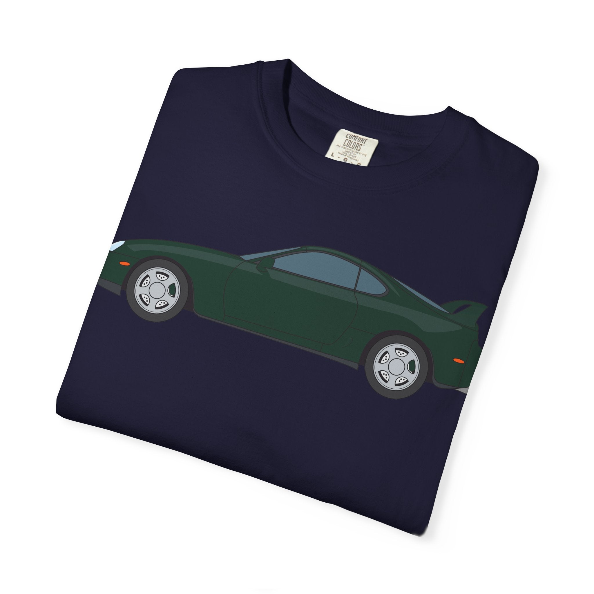 Toyota Supra MK4 Dark Green Mica  — T-Shirt — Retro Car Graphic Tee
