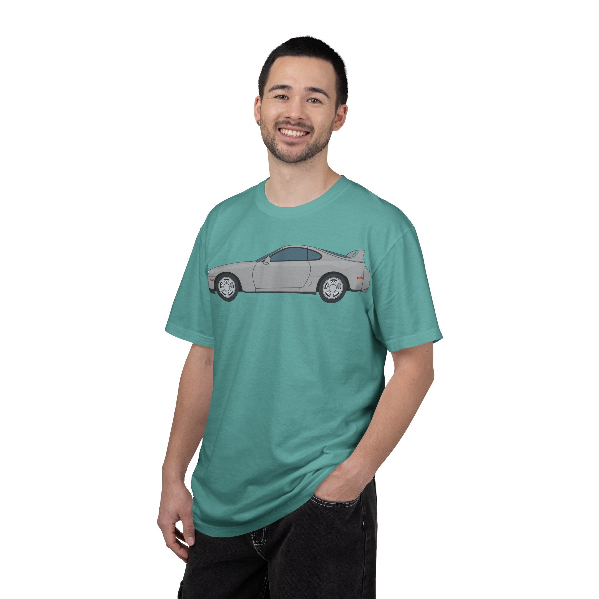 Toyota Supra MK4 Silver Metallic  — T-Shirt — Retro Car Graphic Tee